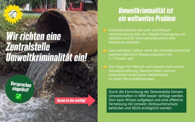 NRW setzt Maßstäbe bei der Bekämpfung von Umweltkriminalität