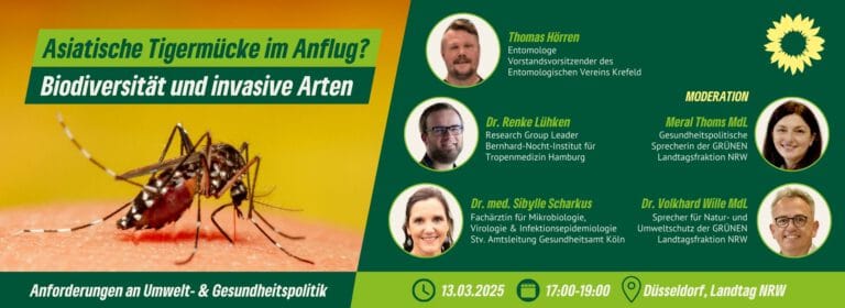 Fachgespräch „Asiatische Tigermücke im Anflug? Biodiversität und invasive Arten“ am 13. März 2025