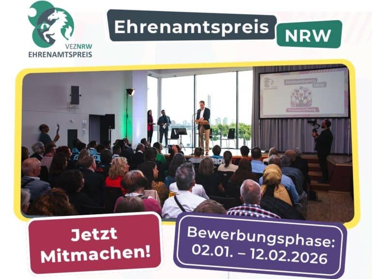 Ehrenamtspreis NRW 2026 – Bewerbungsphase gestartet