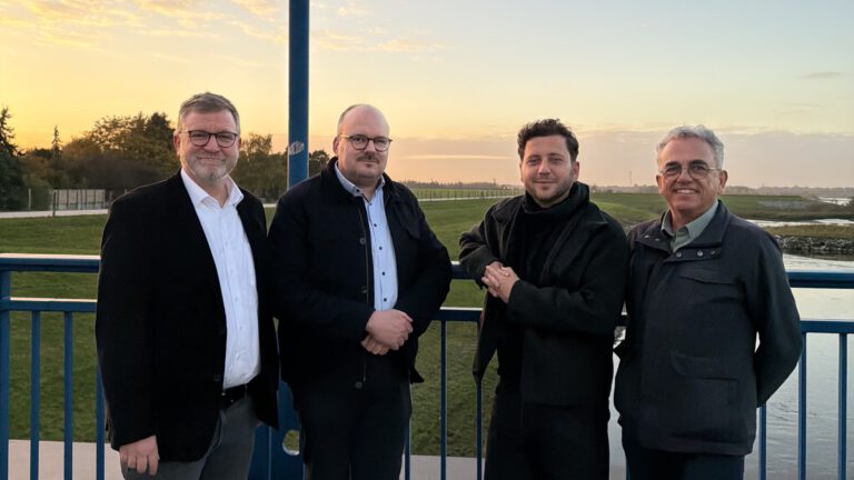 Mit Felix Banaszak bei der Emschergenossenschaft